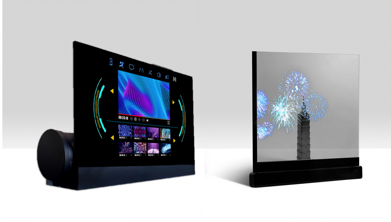 可捲式、折疊性、高透明